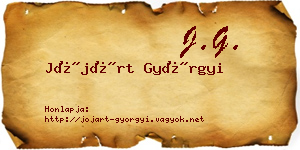 Jójárt Györgyi névjegykártya